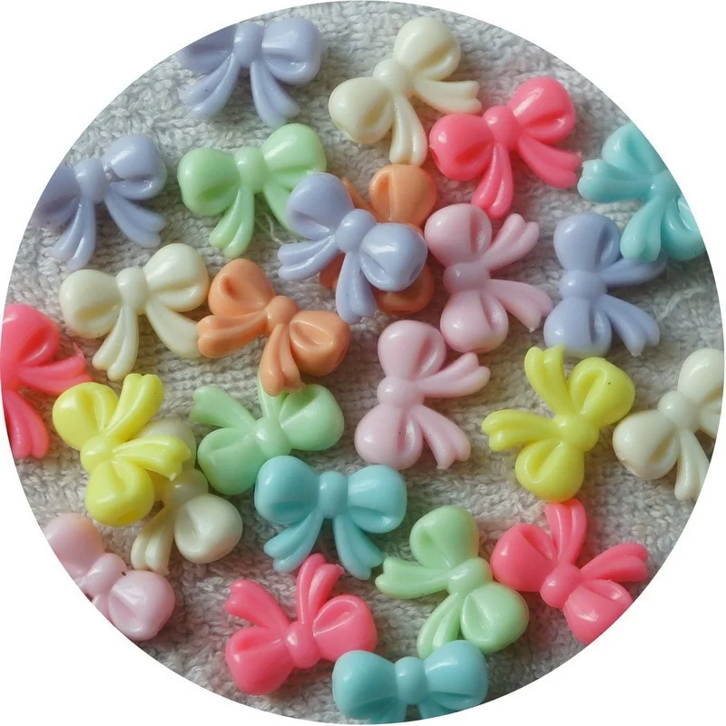Wholesale Colorful Five point Star Flower Acrylic Beads Round shape plastic bead For DIY  jewelry Making Hair Accessories