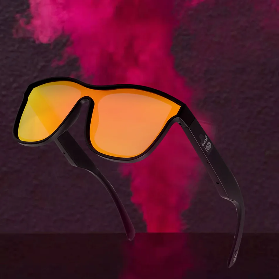 silver lenses sunshade fishing intelligent WhatsApp Wechat polarized lunette de soleil avec naushnik bluetooth sunglasses smart
