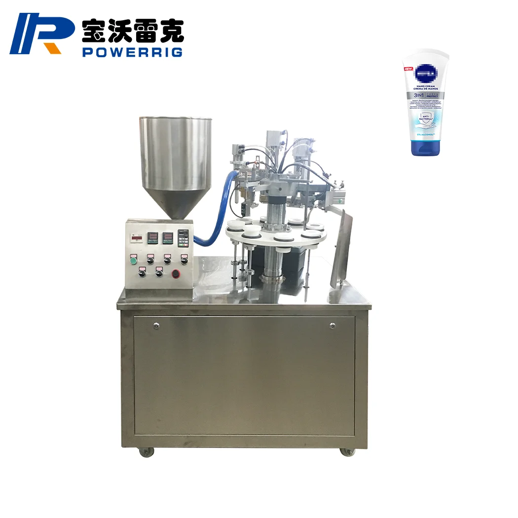 Semi Automatic Body Lotion Ointment Paste Cosmetic Cream Plastic Tube Filling And Sealing Machine