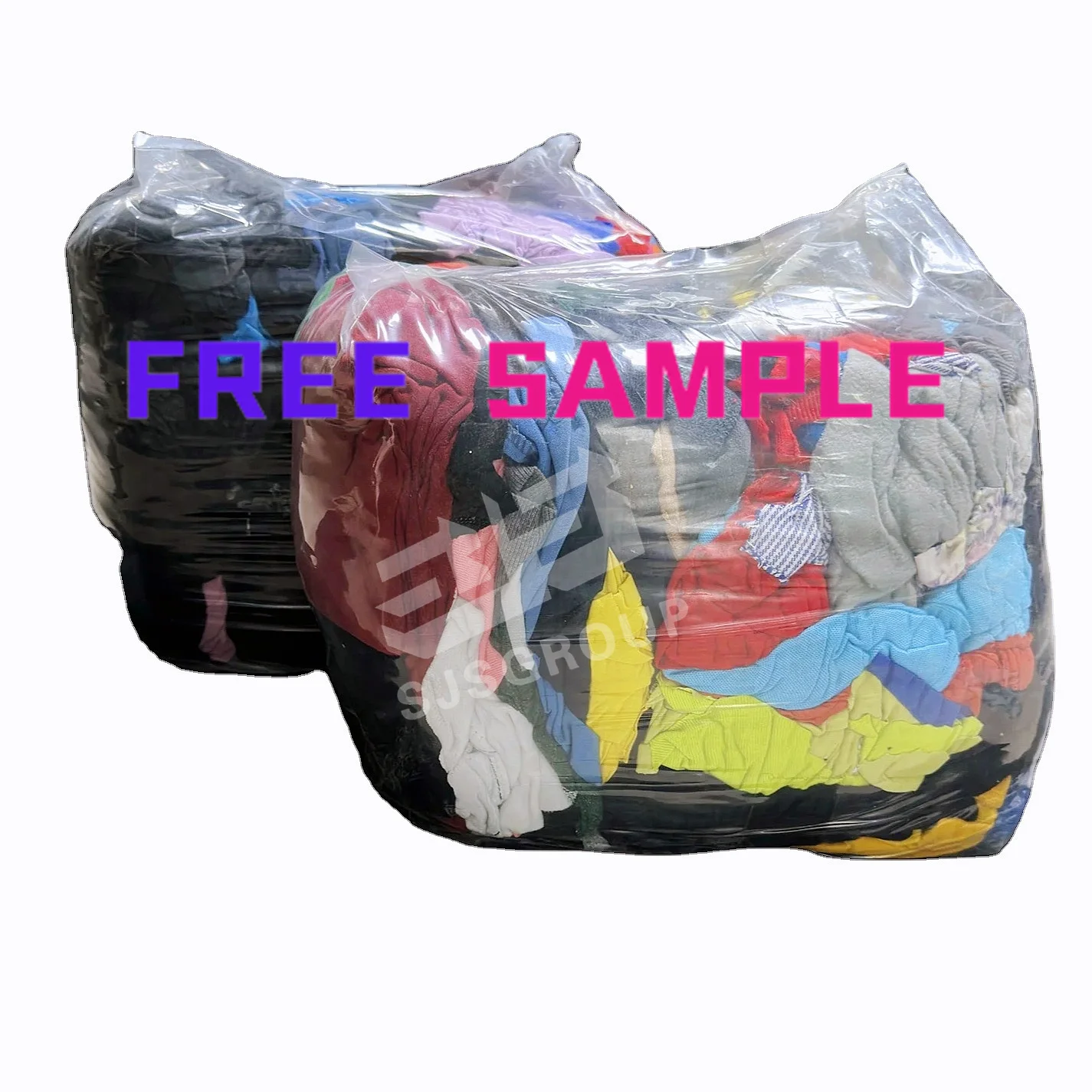 Customized size red Industrial used t shirt cotton wiping rags t-shirts cotton rags cleaning tshirt rags