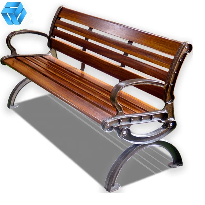 Bench Chair Foot Cast Aluminum Outdoor Public Park Bench Seat with Backrest