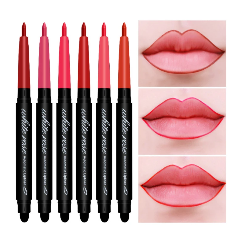luxury 2-in-1 lipliner pencil vegan lip pencil private label creamy lip liner pen
