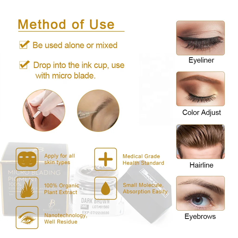 Biomaser Factory Offer Permanent Makeup Ink 14 Color Microblading Pigment  Eyebrow Pigmento Cream Professional For Cosmetic