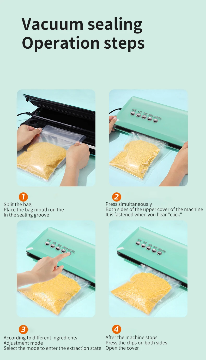 Vacuum food sealer food preservation electric home food vacuum machines