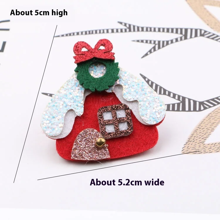 Wholesale plastic hair clips, DIY Christmas party accessories for children, fashionable fabrics
