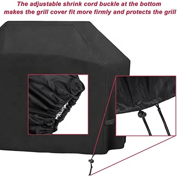 Factory Wholesale Garden Waterproof Grill Cover Heavy Duty 600D Oxford Fabric UV Resistant BBQ Cover Griddle Grill Cover