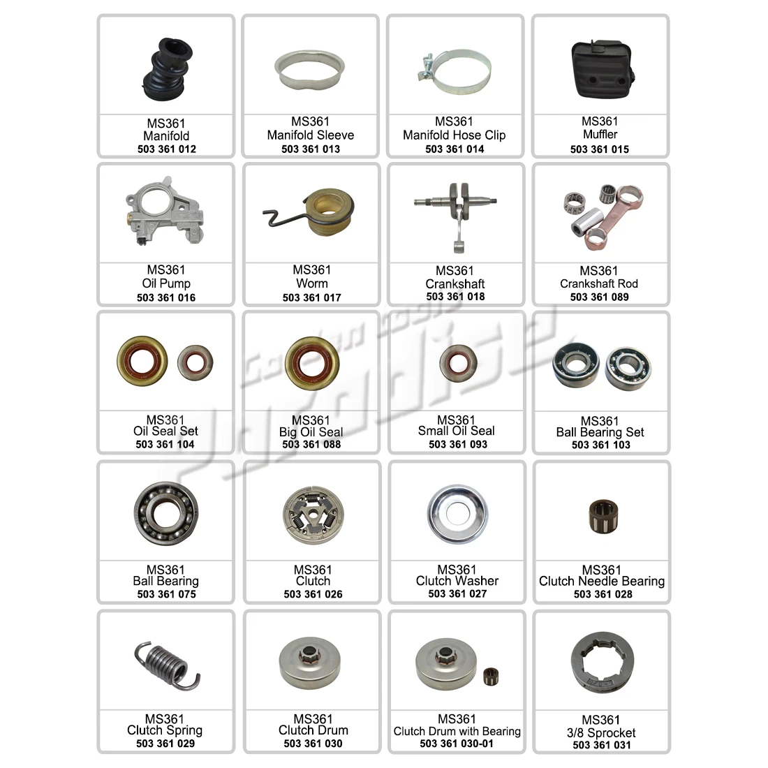 MS361 Chainsaw Clutch Needle Cage Bearing Fit For MS341 MS362 MS441 Engine Parts 9512 933 2380