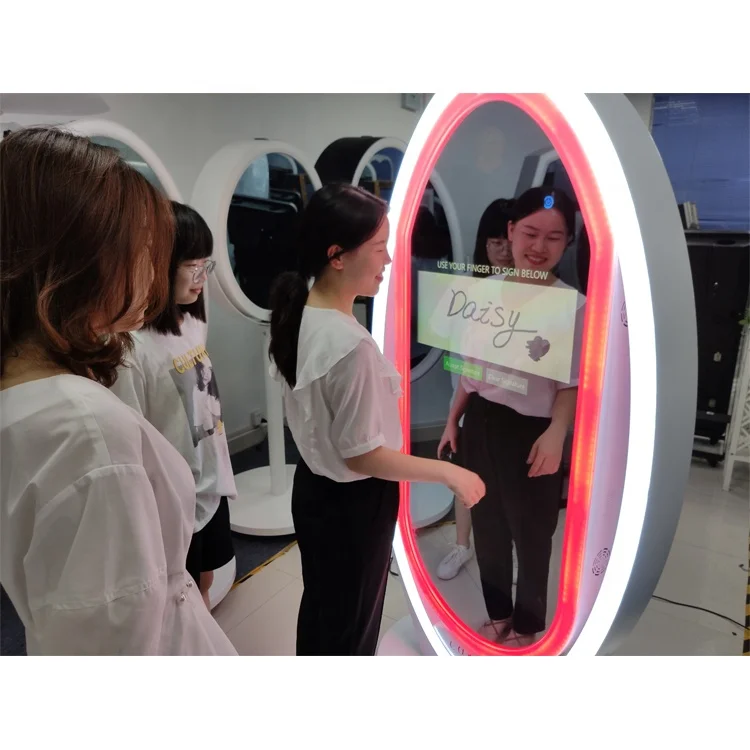 Digital Totem Payment Mirror  Photo Booth Portable Case with Two Gorgeous LEDs