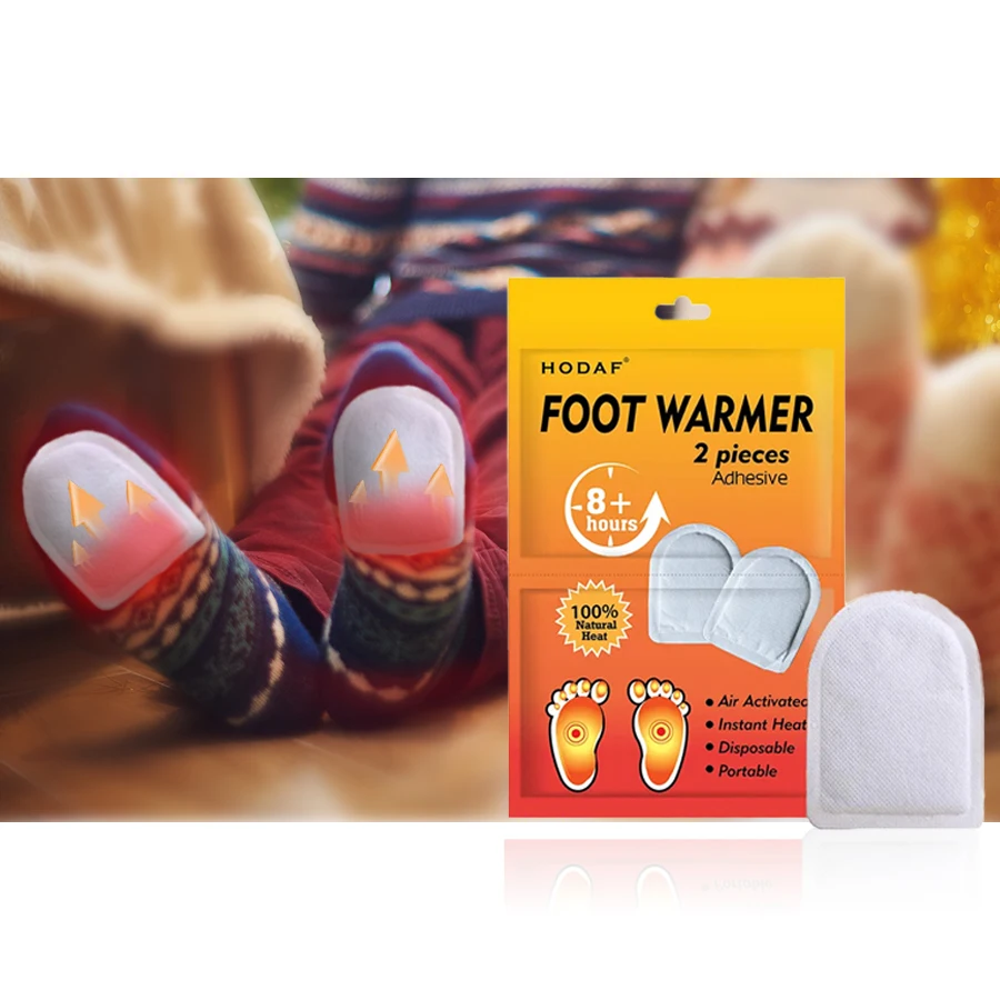 2024 air Activated Long Heating Feet Warmer Leg Foot Heated Pads for Toes Hot Pack Shoes U Shaped
