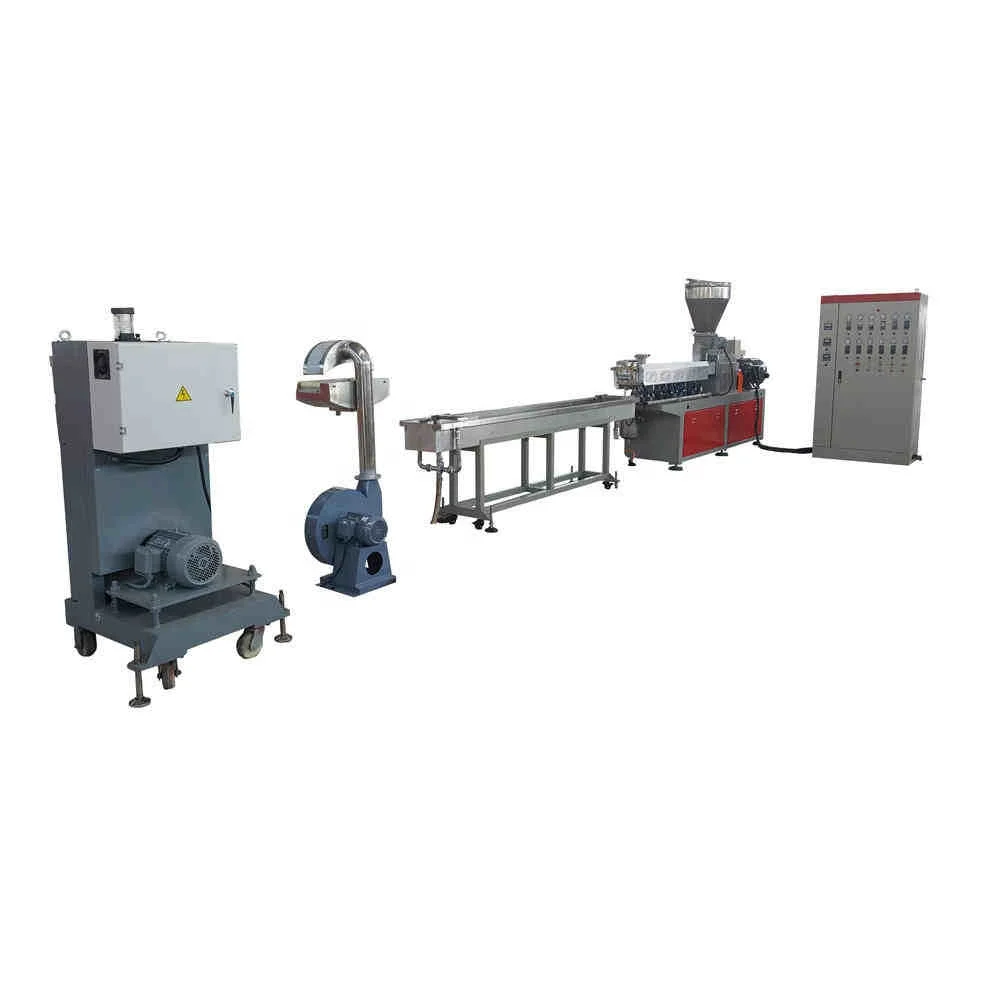 High Capacity PP PE Plastic Color Masterbatch Twin Screw Extruder Pelletizing Machine