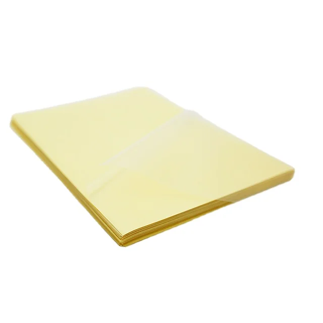 A 4 SIZE OR OTHER SIZE SELF ADHESIVE 50 MIC TRANSPARENT PET  FILM FOR WATERPROOF STICKER LABEL