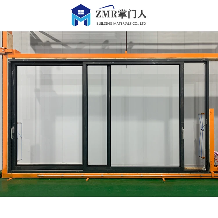 Роскошная алюминиевая рама стеклянная раздвижная дверь дизайнерская офисная автоматическая для гостиной