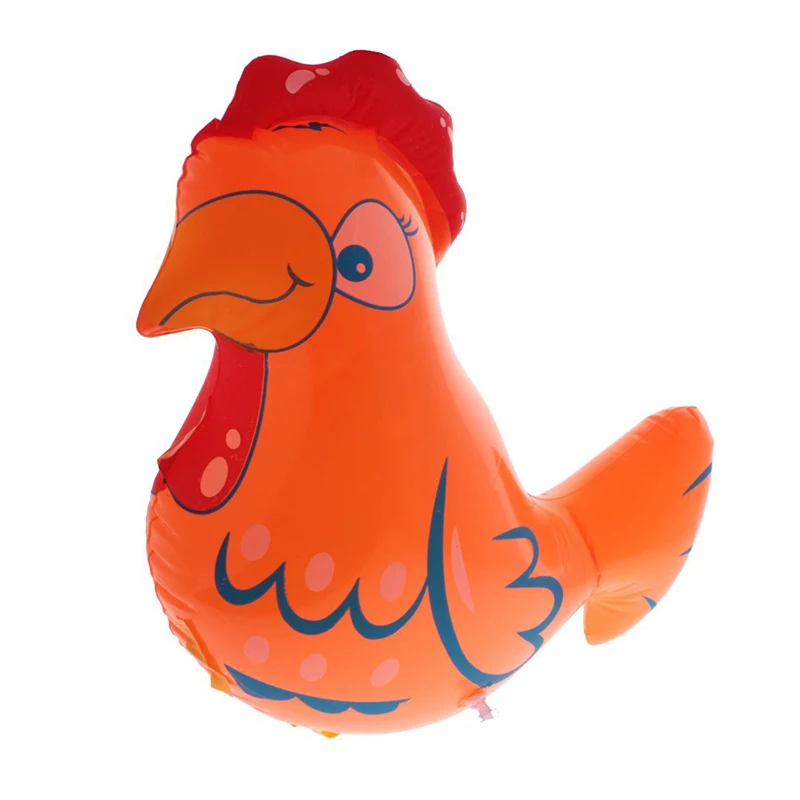 factory eco-friendly vinyl inflatable orange cock durable safety plastic blow up rooster animal Xmas soft play party toys