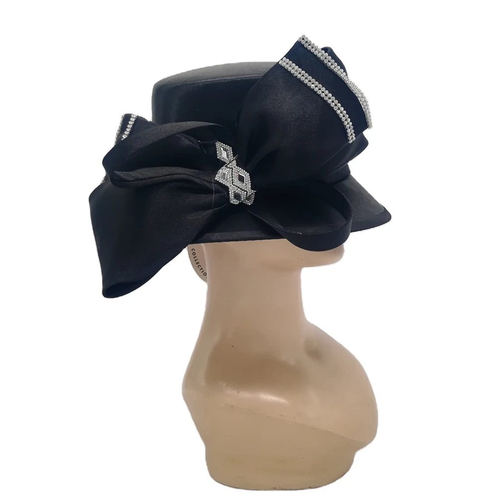 Атласный фетровый чехол, твердый королевский клуб, универсальная популярная модная атласная формальная вечерняя Женская церковная Новая Элегантная женская шляпа