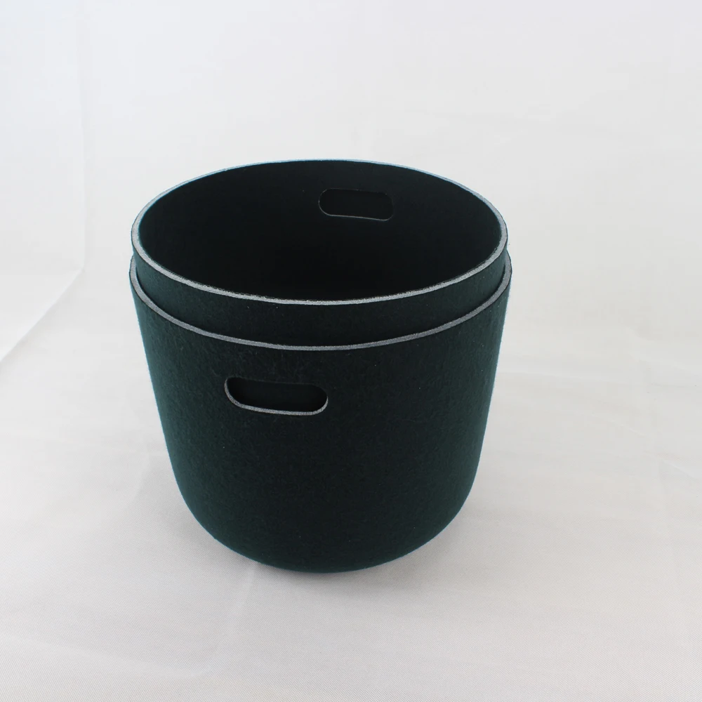 Industry Golden Supplier Heavy Duty Plastic Storage Box Felt Clothes Storage Bucket Laundry Basket Felt Firewood Basket