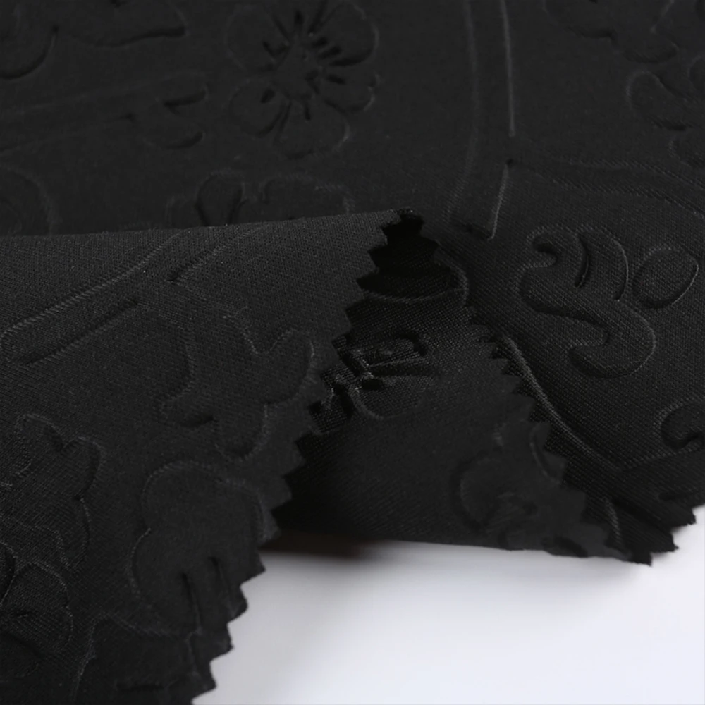 240GSM Custom Fashion Casual Fabric Embossed Scuba Knitting Fabric for Sportswear