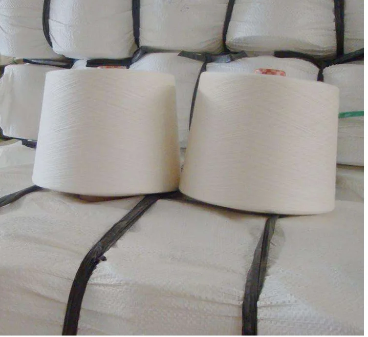 
Mercerized singed combed 100% cotton blended yarn 100/2 