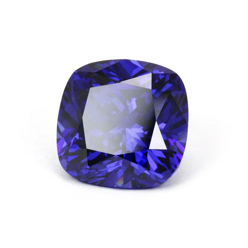 Wuzhou gems AAAAA Tanzanite 5*5-9*9mm loose cubic zirconia stones cushion cut for jewelry