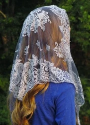 Multi colors Authentic Embroidery High Quality Traditional Spanish Style Lace Mantilla Veil