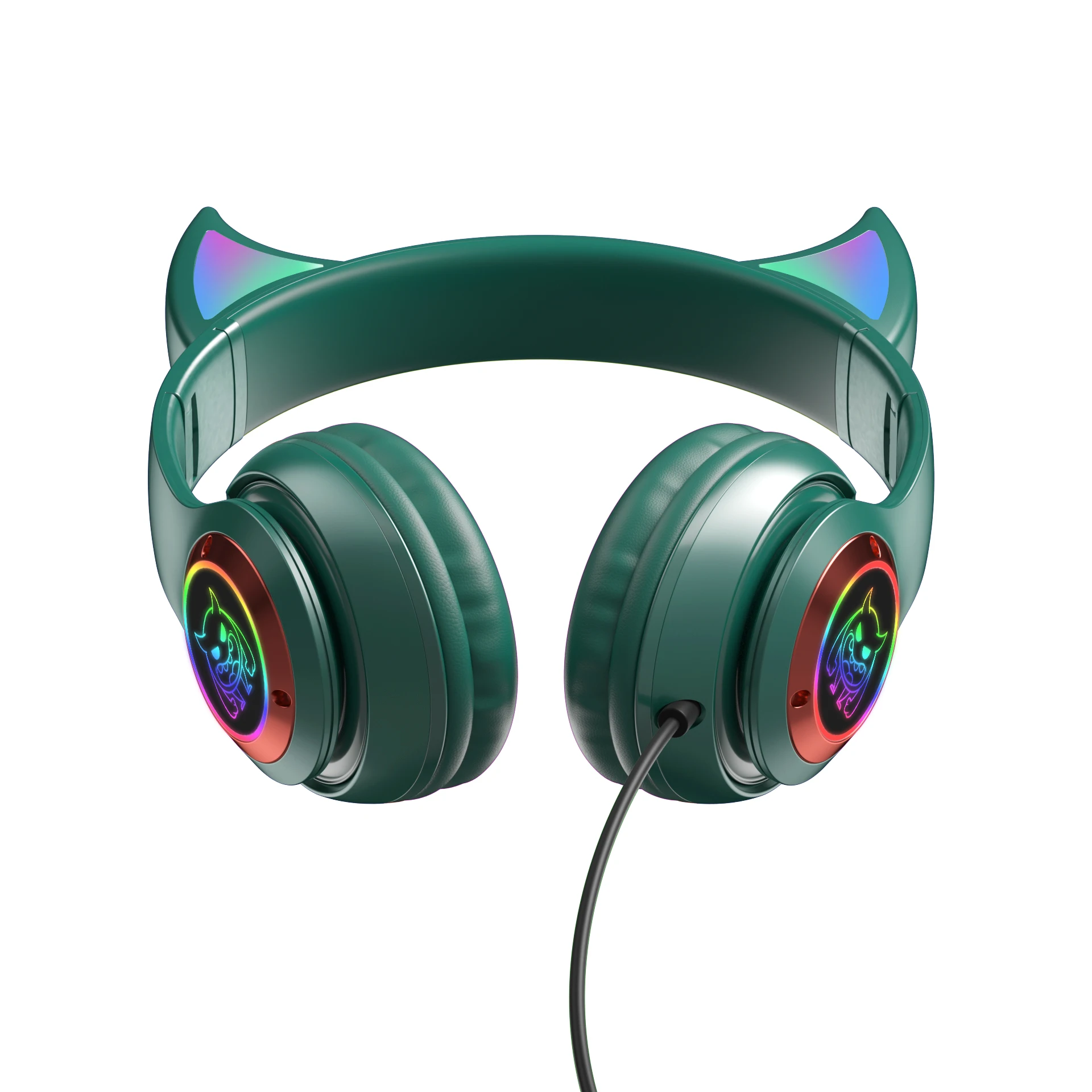 2021 Hot sale game headphone Newest Cat Ear Bests Studio Gaming Travel Computer big lED light