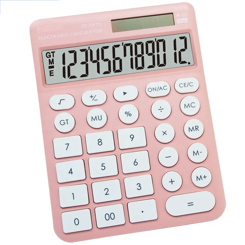 Good Quality Factory Hot Sale Office Calculator,12 Digit Large LCD Display Solar Battery Standard Calculator For Business Gift