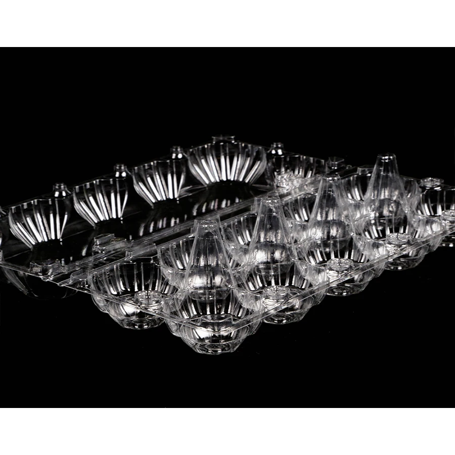 Wholesale Packing Storage Box Pulp Moulding Processing Transparent Disposable Plastic Egg Tray