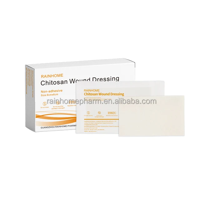 Chitosan Wound Dressing  Non-adhesive  adhesive  advanced dressing medical wound care  pad  Trauma care dressing kit   6*10cm