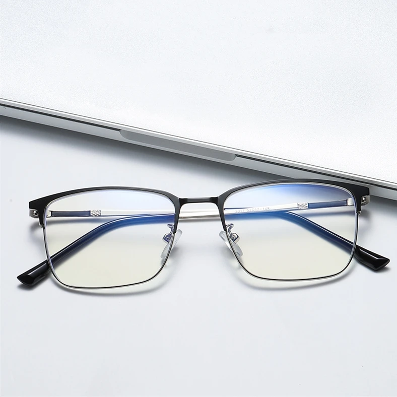 photochromic lens lunettes de lecture photogray qingqing 2024 uv optical men square gold silver black metal frame clear glasses
