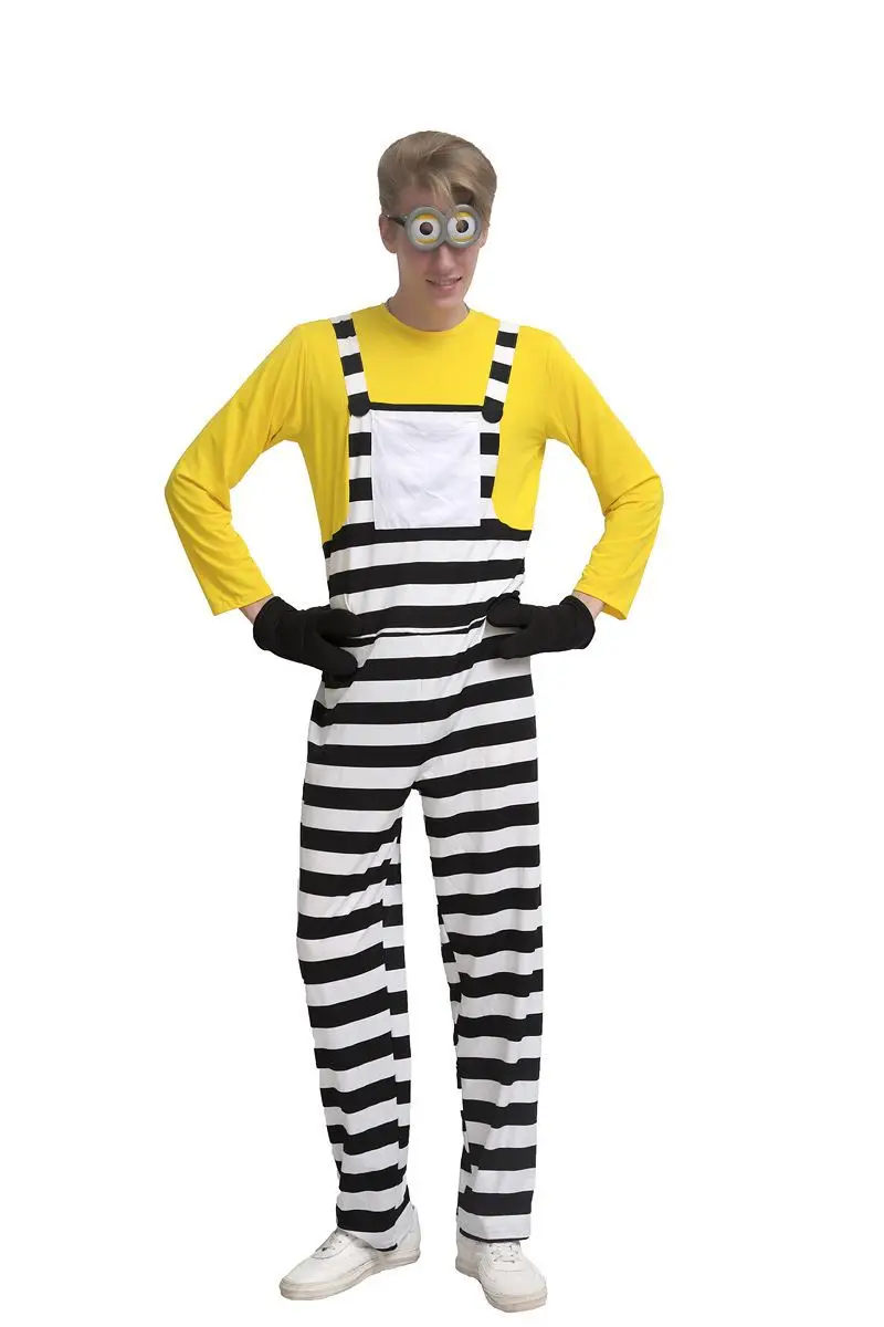 Full Family Novelty Christmas Cosplay parent-child Thief Dad Minions Jumpsuit suit role-playing performance Halloween costume