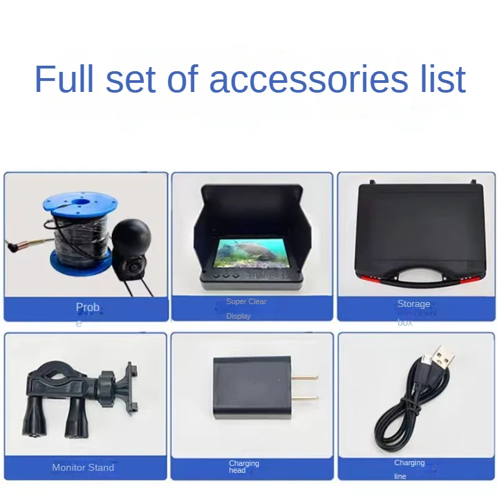 Portable limited underwater video fish finder fishing camera line length 20 meters ultra-clear LCD screen