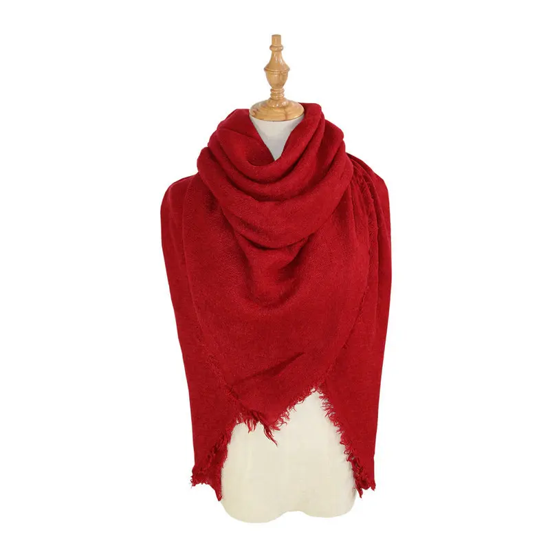 
Cross border autumn/winter cashmere large monochrome square scarf scarves and shawls 