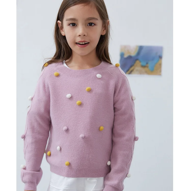 Knitting patterns lovely girls cashmere sweater for kids