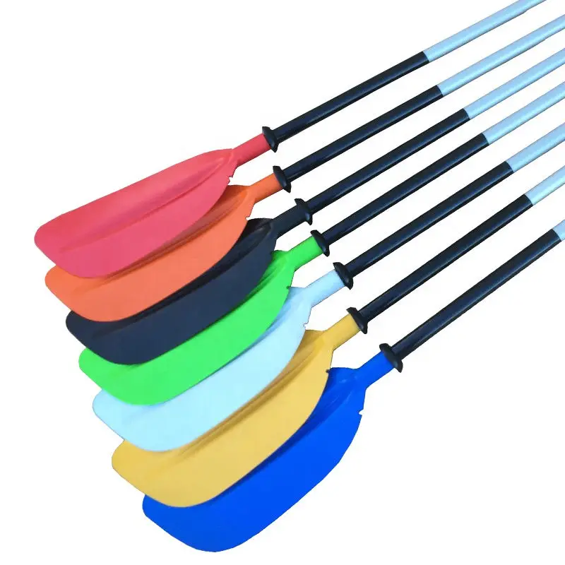 Wholesale OEM Custom High Quality Two Piece Combined Kayak Paddle Aluminum Shaft Fishing Adjustable PP Blade Canoe Paddle