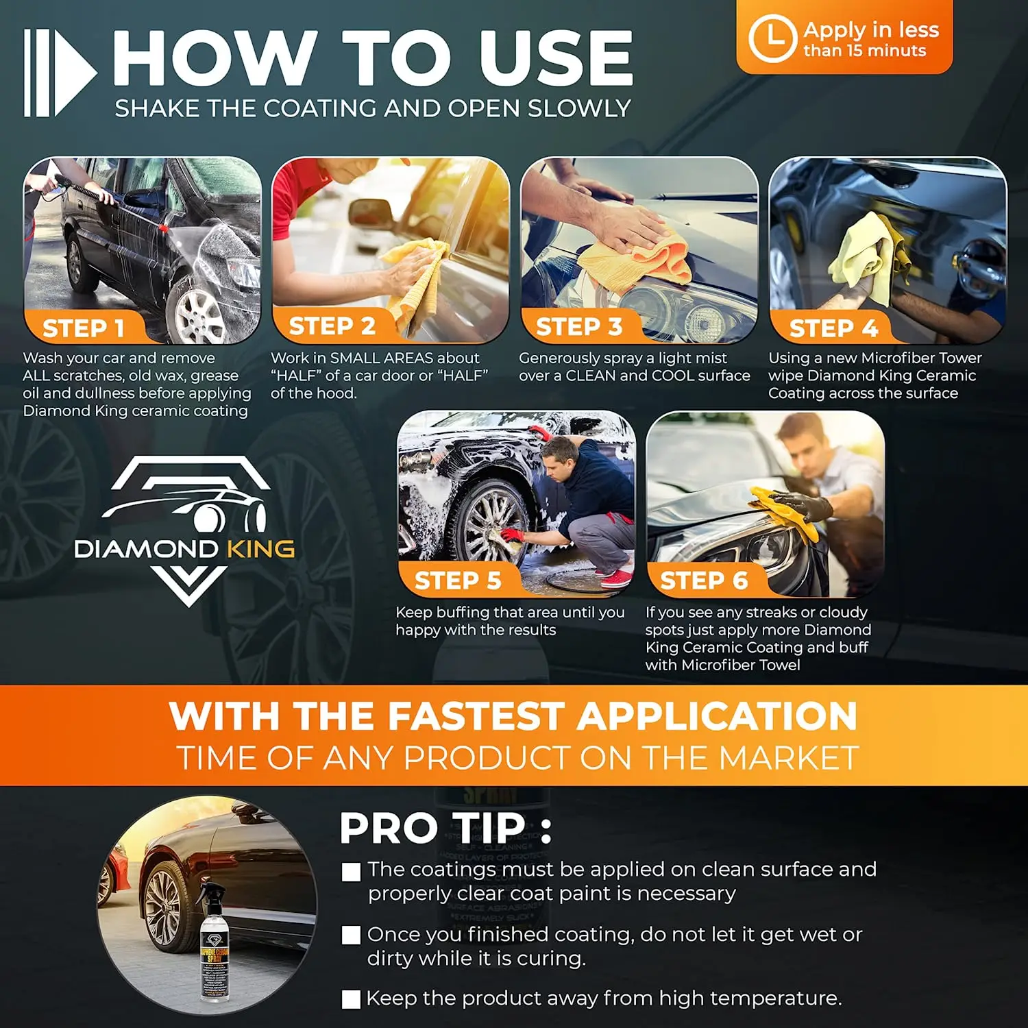 High protection Graphene Ceramic Car Coating - Nano Ceramic Coating for Cars Car Shiner, Cleaner