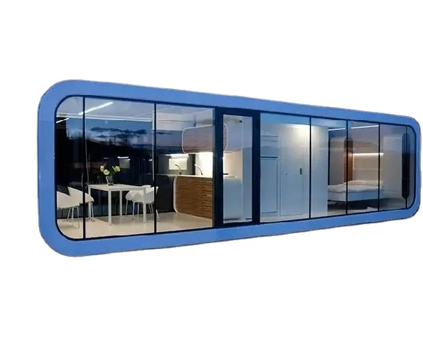 Hot sale 12 feet 20 feet 40 feet office pod with furniture luxury small house expandable apple cabin
