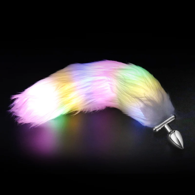 2021 New bdsm Shapeable Detachable LED Cosplay Fox Tail Anal Butt Plug but plug with Tail for anal sex toys