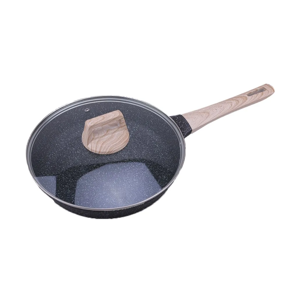 High Quality Aluminum Alloy Non Stick Coating Flat Griddle Frying Skillet Pan with Bakelite Handle