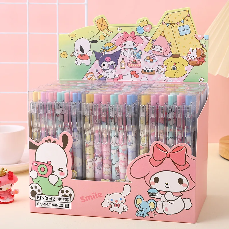 Anime Sanrioed KuromiHello Kitten 0.5mm Gel Pens Girls Stationery Pen Kawaii Student Supplies Student Stationery Gifts Wholesale