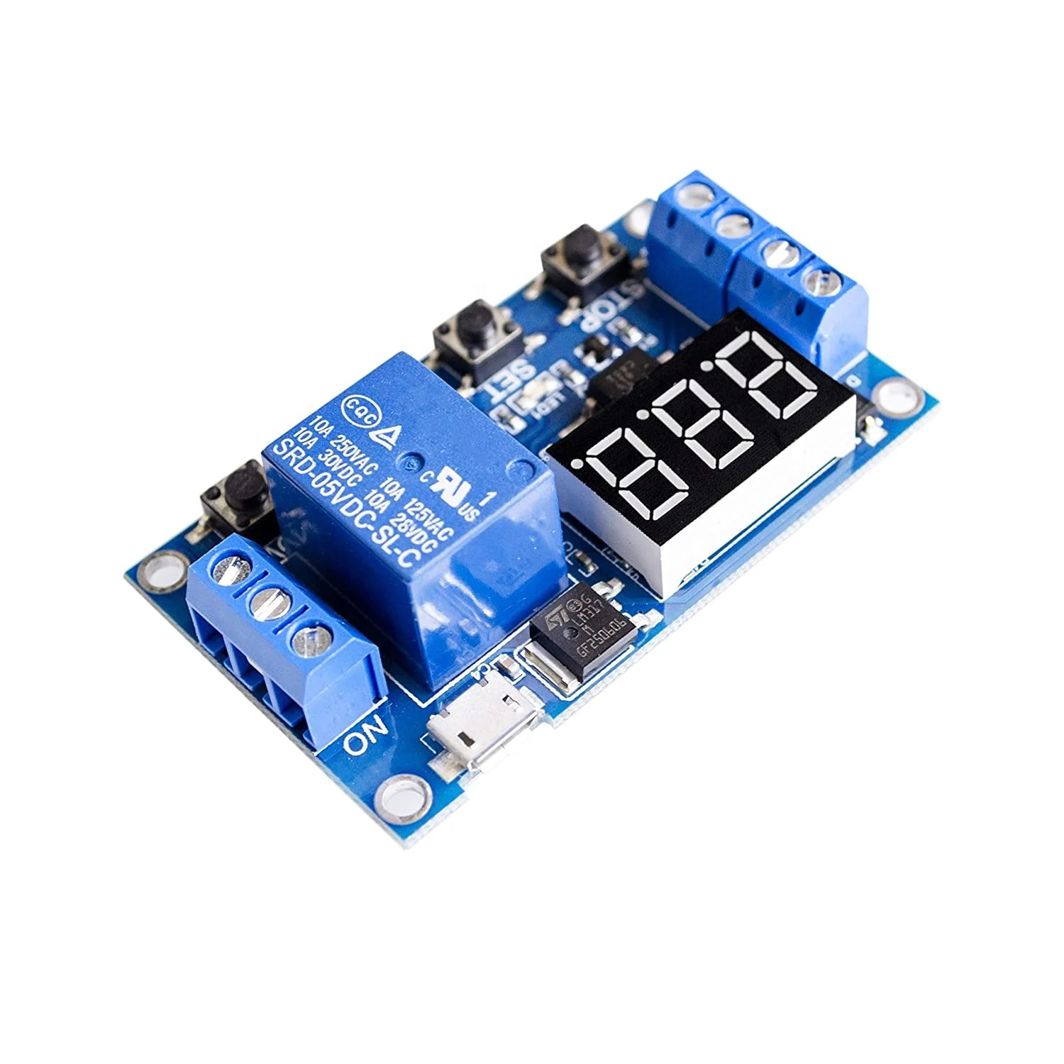 XY-J02 1 Channel 5V Relay Module Time Delay Relay Module Trigger Off/ON Switch Timing Cycle 999 Minutes