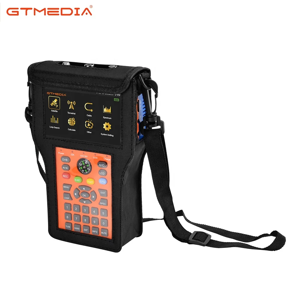 GTMEDIA V8 Finder Pro Combo Meter Backpack Option DVB-S2X/S2/T2/C H.265 Spectrum Analyzer 4.3 inch LCD Screen CCTV in AHD