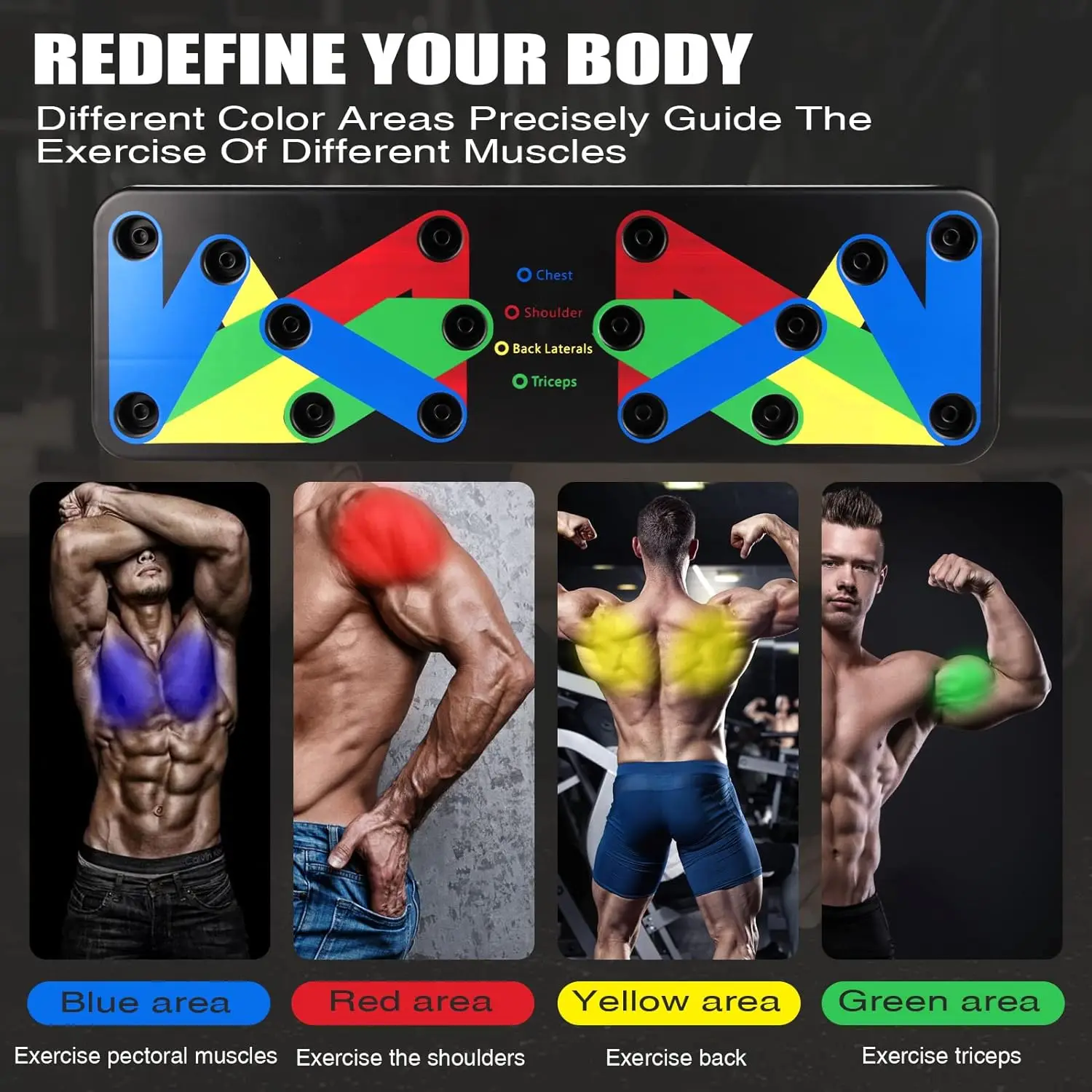 Push up Board 9 in 1 Home Workout Equipment Multi-Functional Pushup Bar System Fitness Floor Chest Muscle Exercise