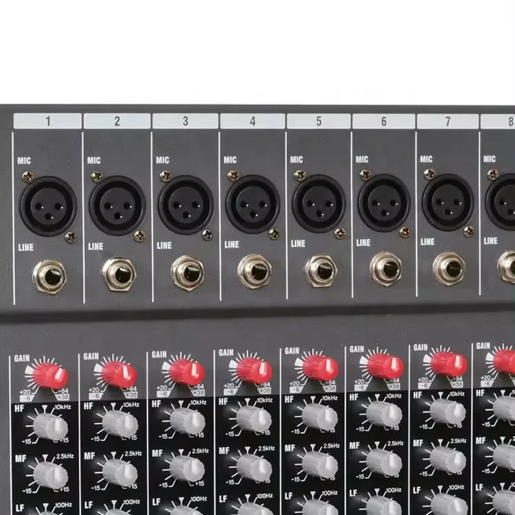 8 Channel Usb Digital Audio Mixer Microphone Sound Mixing Amplifier Built-in 48V High Performance Professional Console Mixer