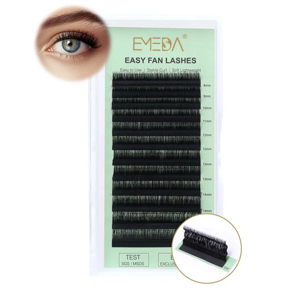 Professional Supplies Custom Private Label Wool Roll Individual Faux Mink Premade Fans Silk Classic Volume Eyelash Extensions