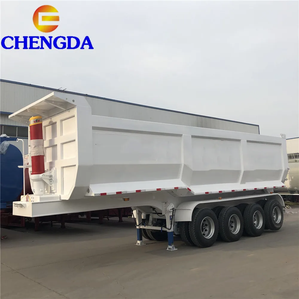 U Shape 4 Axles Rear Tipper Dump Truck Trailers Semi Tipping Trucks for Africa Market
