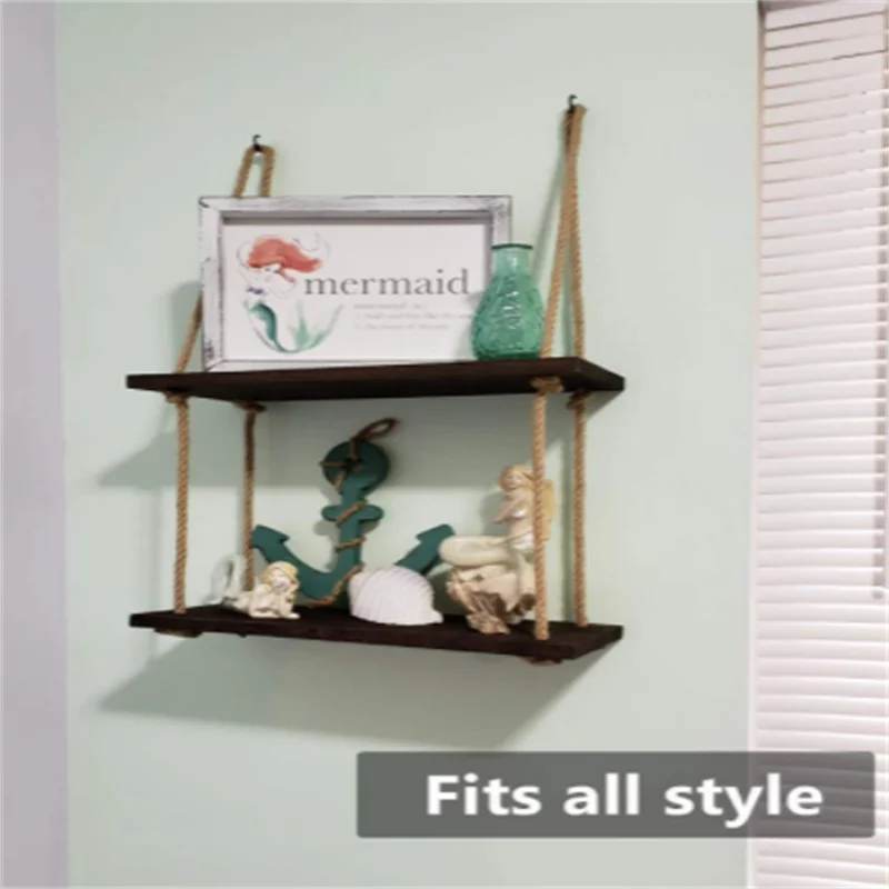 Customized Home Decoration Plants Photos Display Rustic Wall Hanging Shelves