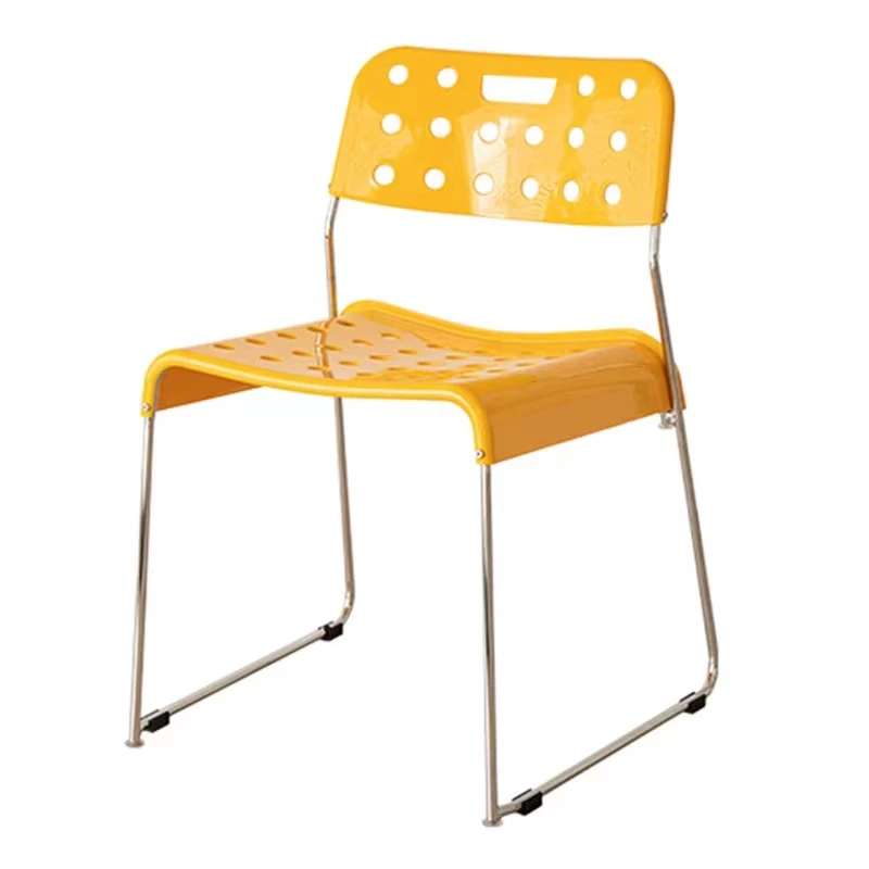 Korean hole vintage dining chair leisure plastic back reception negotiation chair