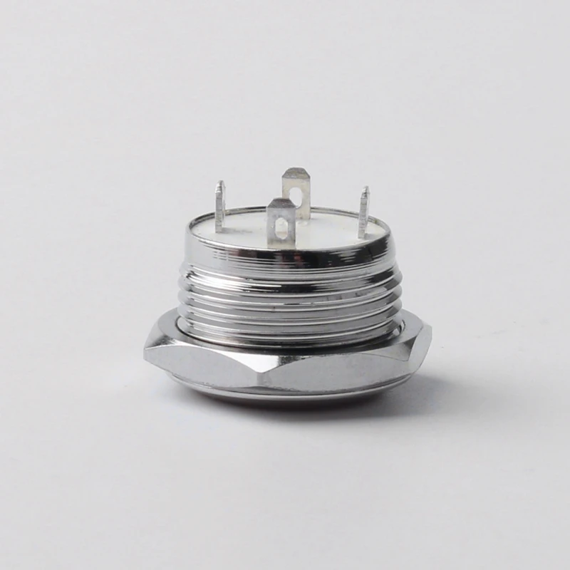 16MM  With Power Symbol Illuminated Short Waterproof Metal 4Pin Push Button Switch