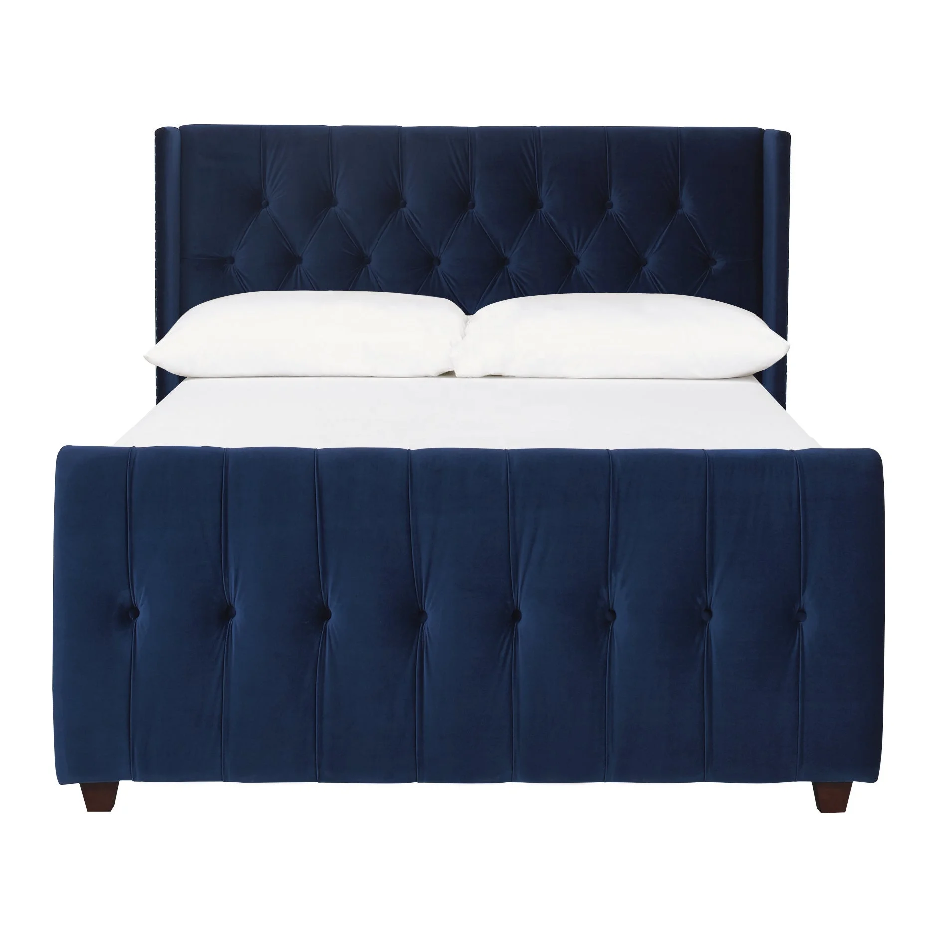 Bedroom Furniture Upholstered Queen-Size Platform Bed With Button-tufting