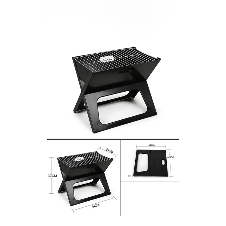 Camping Accessories Outdoor Stainless Steel Camping Stove Folding Barbecue Grill Firewood Carbon Stove