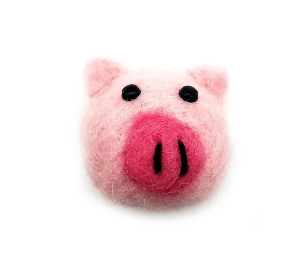 
Best selling Felt Kit DIY pig Needle Felting Craft felt ball toy kids playing crafts 
